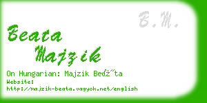 beata majzik business card